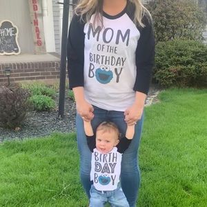 Cookie Monster Mom of the Birthday Boy Family Set